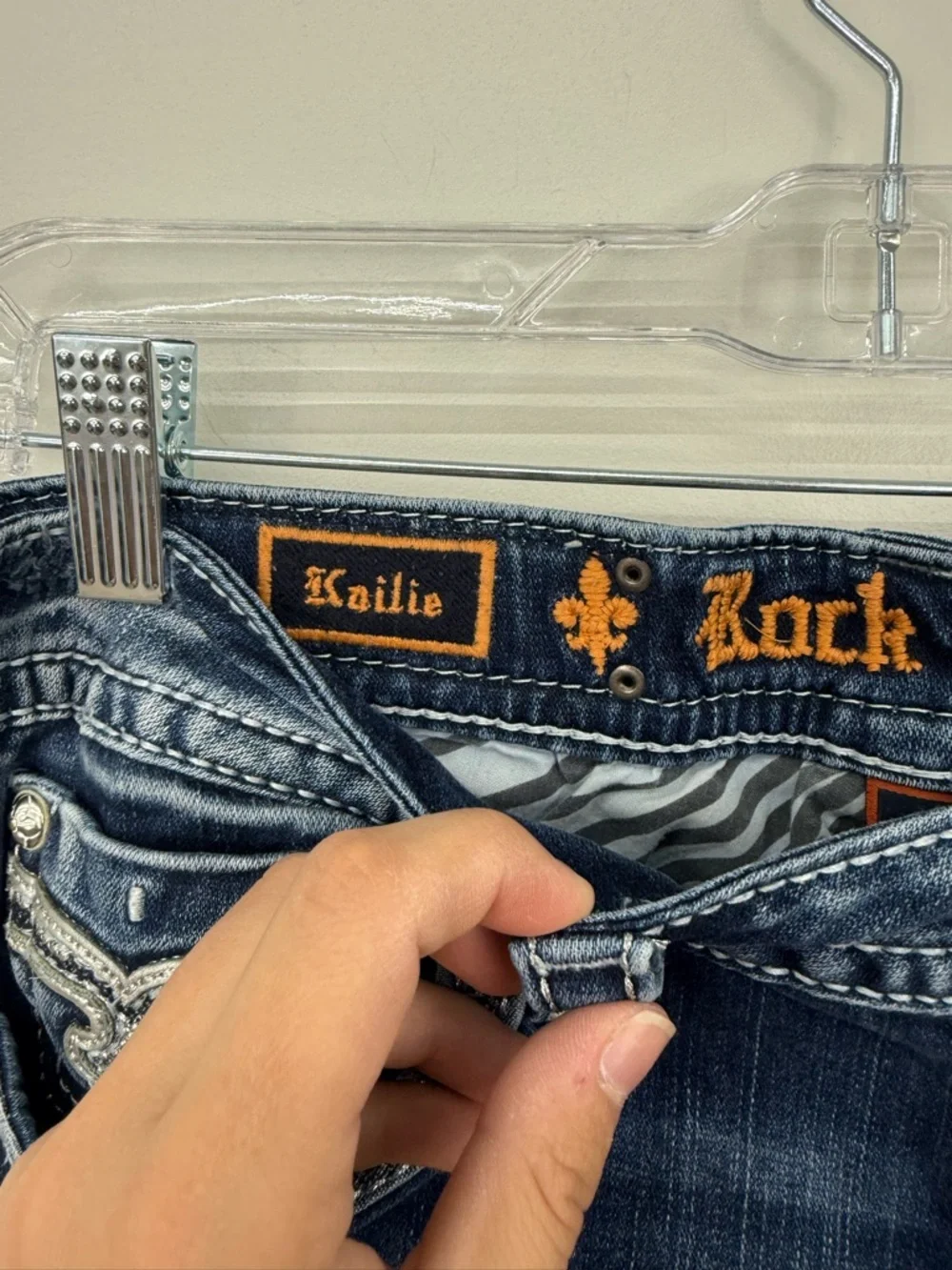 Rock Revival Kailie Straight Leg Dark Wash Jeans I23